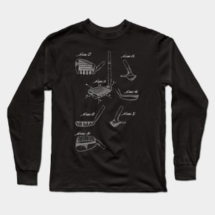 sand wedge golf club Vintage Patent Drawing Long Sleeve T-Shirt